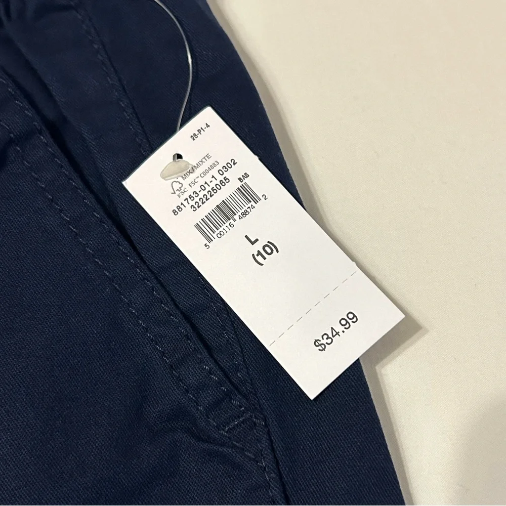 NWT GAP Kids Twill Joggers Navy Blue Size 10 Boys